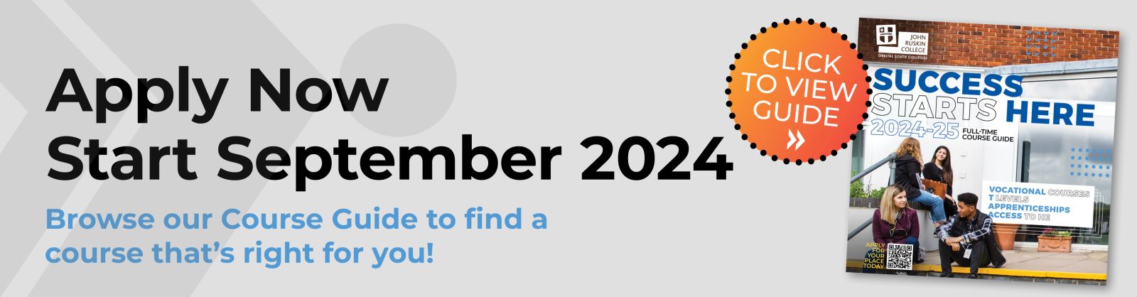 Apply now for a full time course for september 2024