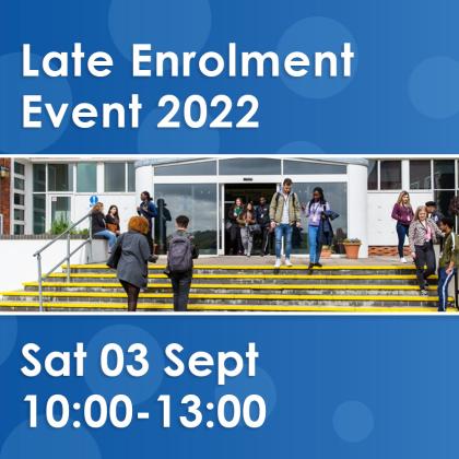 Late Enrolment Event - Sat 3 Sept 2022