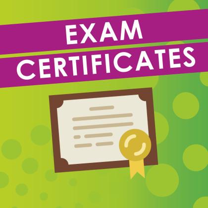 Collection of Exam Certificates 2021-2022