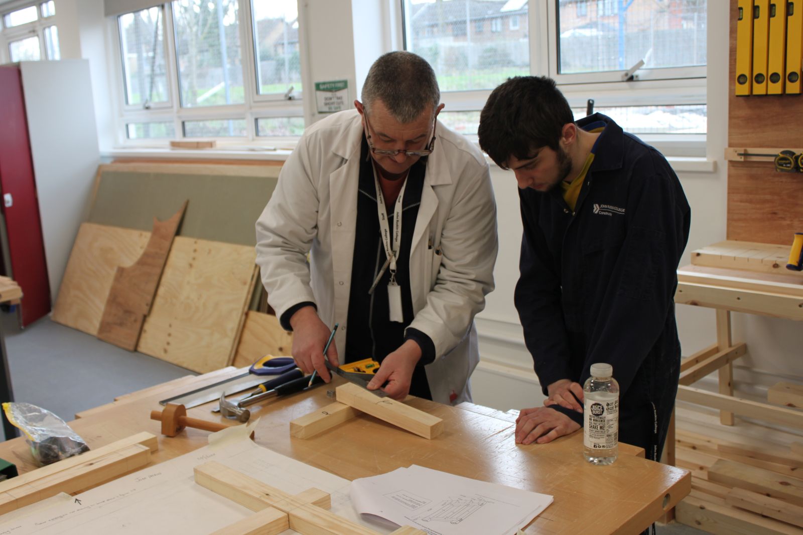 Tutor Andy Hodgkinson spoke to our Level 1 and 2 Carpentry students who are very keen to do an Apprenticeship this September.