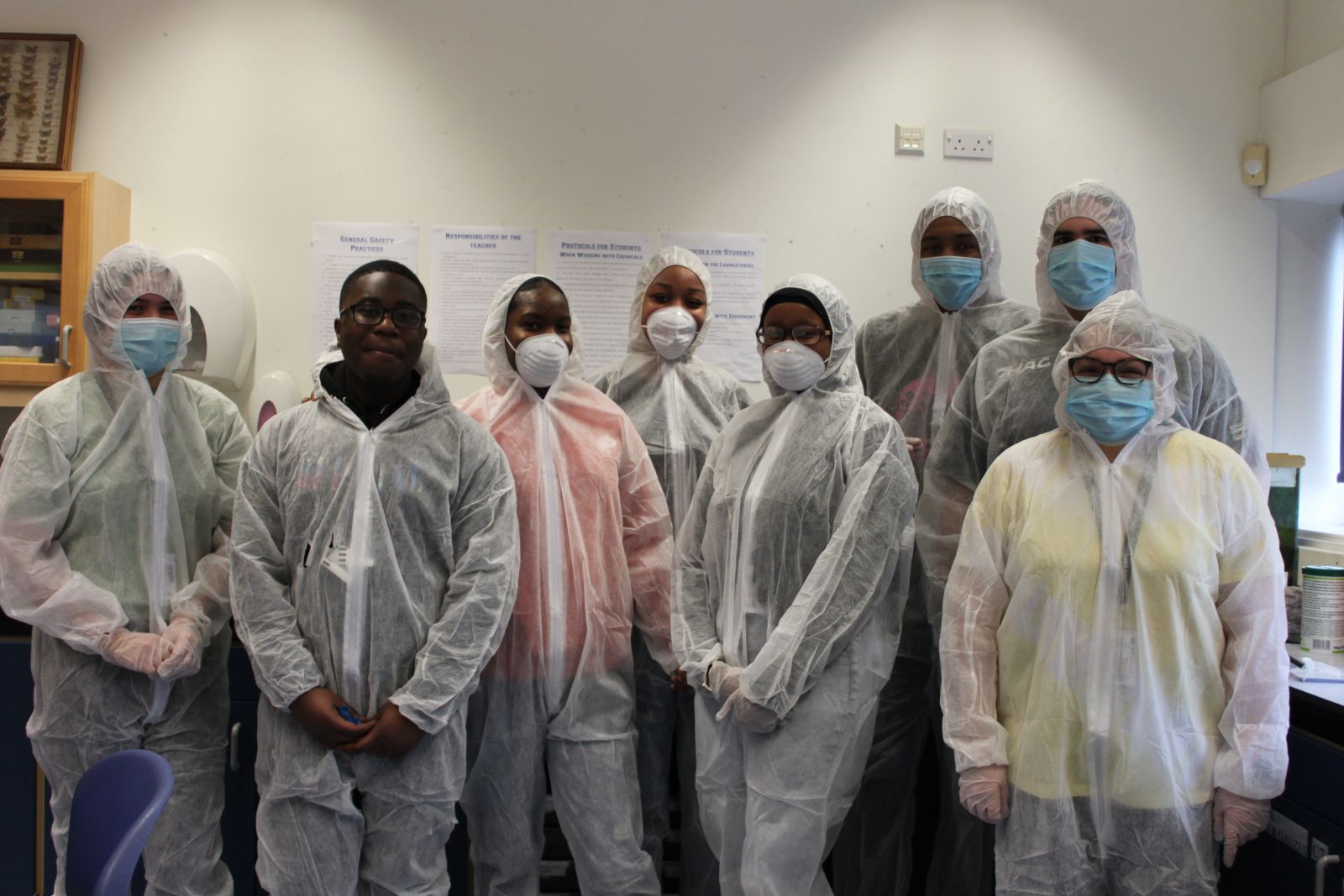 Applied Science students at John Ruskin College investigate a mock crime scene